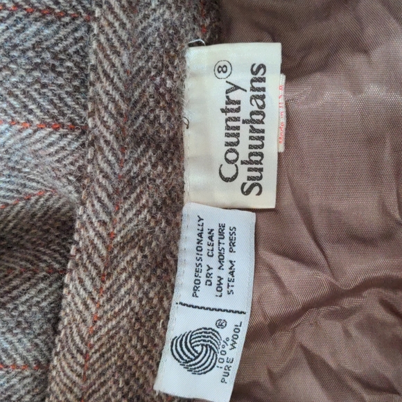 Vintage tweed wool suit union made size 8 - Picture 9 of 10